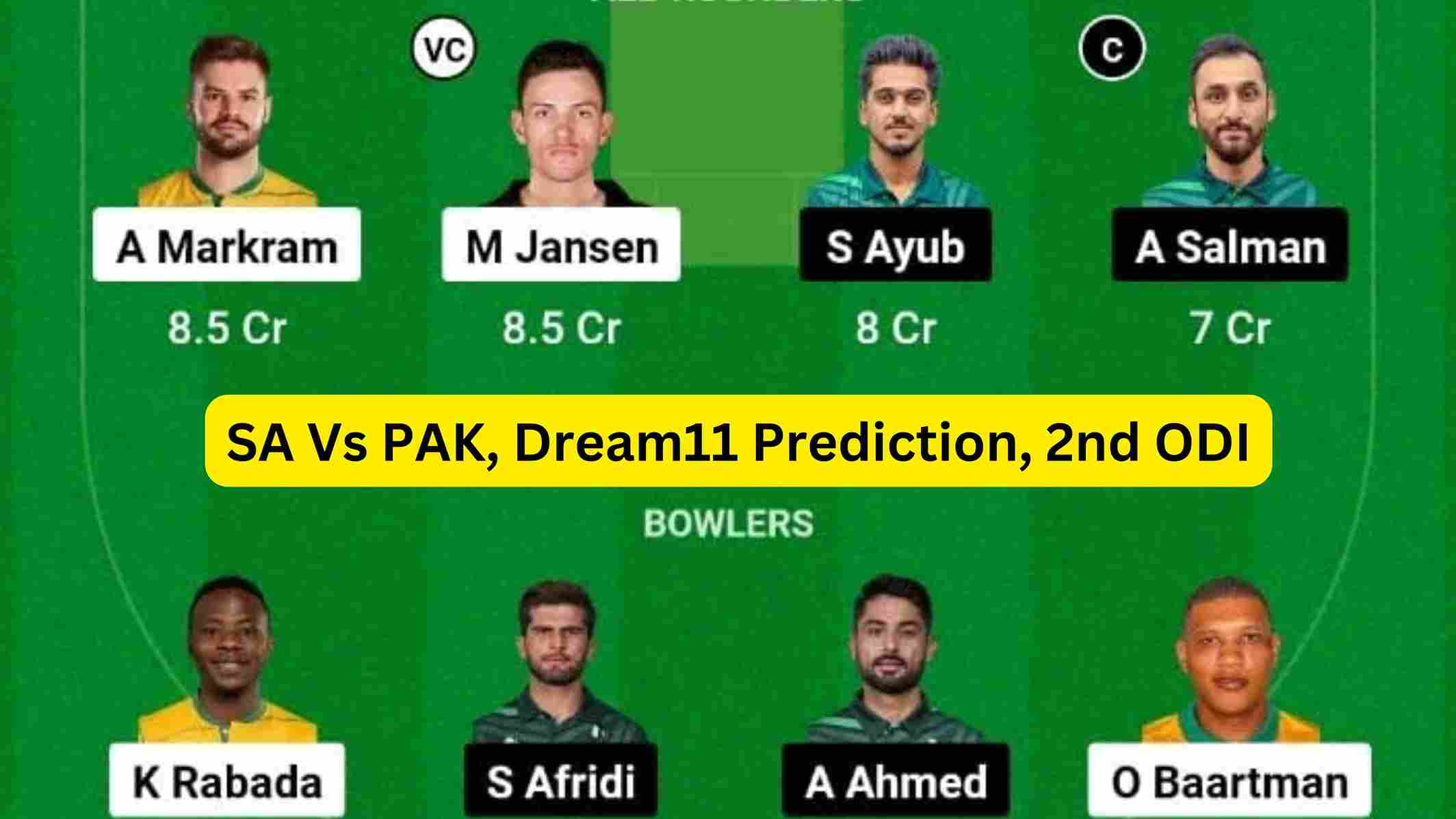 SA Vs PAK, Dream11 Prediction, 2nd ODI संभावित प्लेईंग 11, पिच रिपोर्ट एवं मौसम, Dream11 सुझाव यहां से देखें