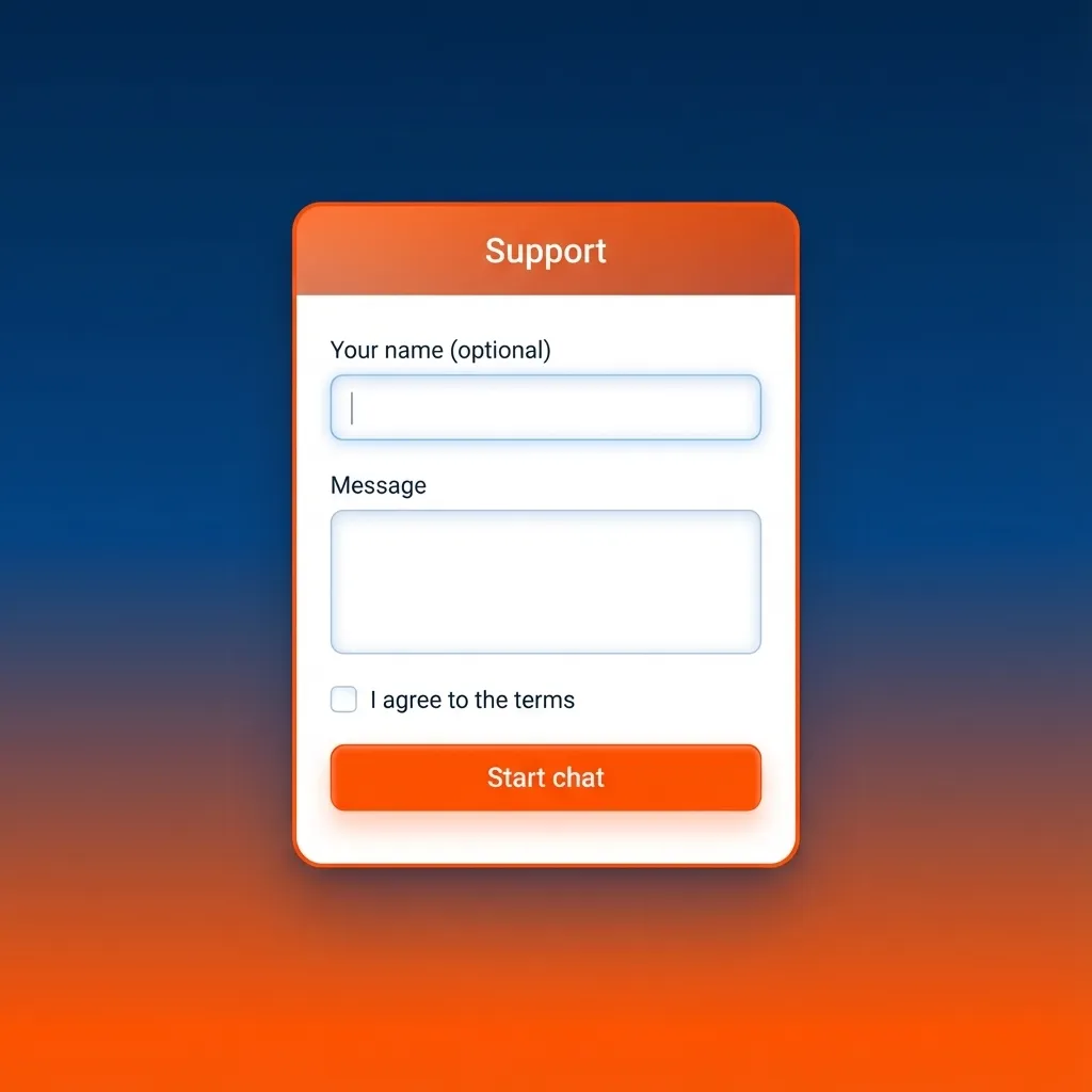 Graphic showing 24/7 customer support for India users via live chat, email, contact form, and FAQ on site and app